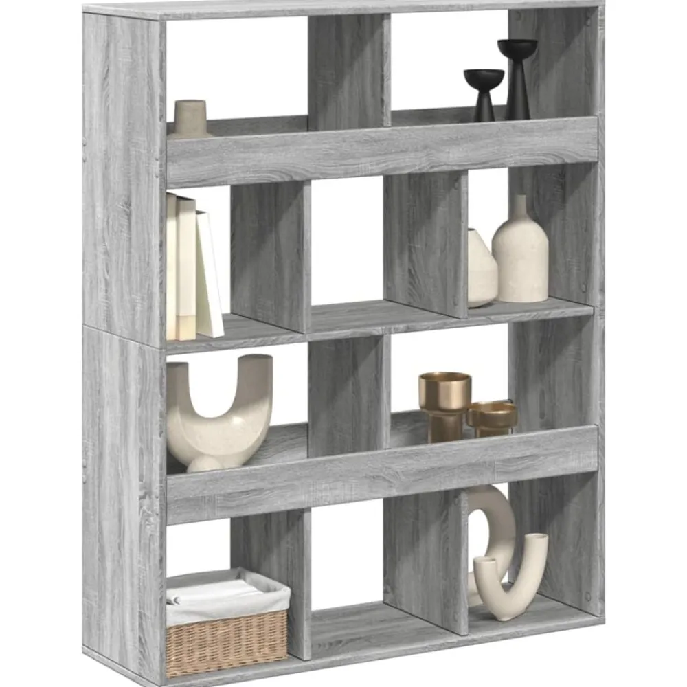 vidaXL Estanterías-Separador de ambientes madera 100x33x125,5 cm