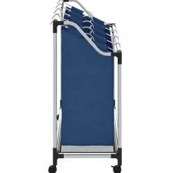 vidaXL Separador de colada con 4 bolsas acero Azul Outlet