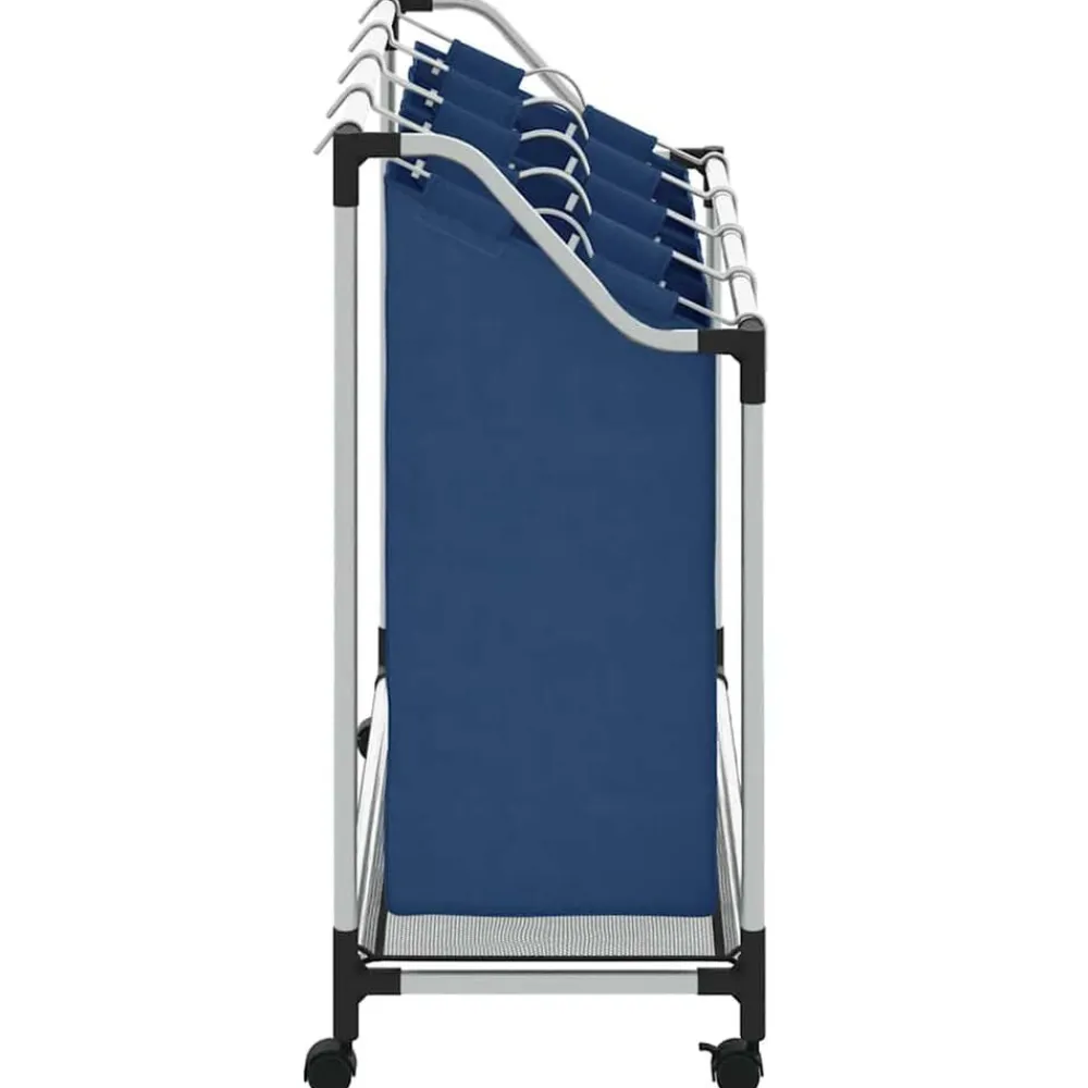 vidaXL Separador de colada con 4 bolsas acero Azul Outlet