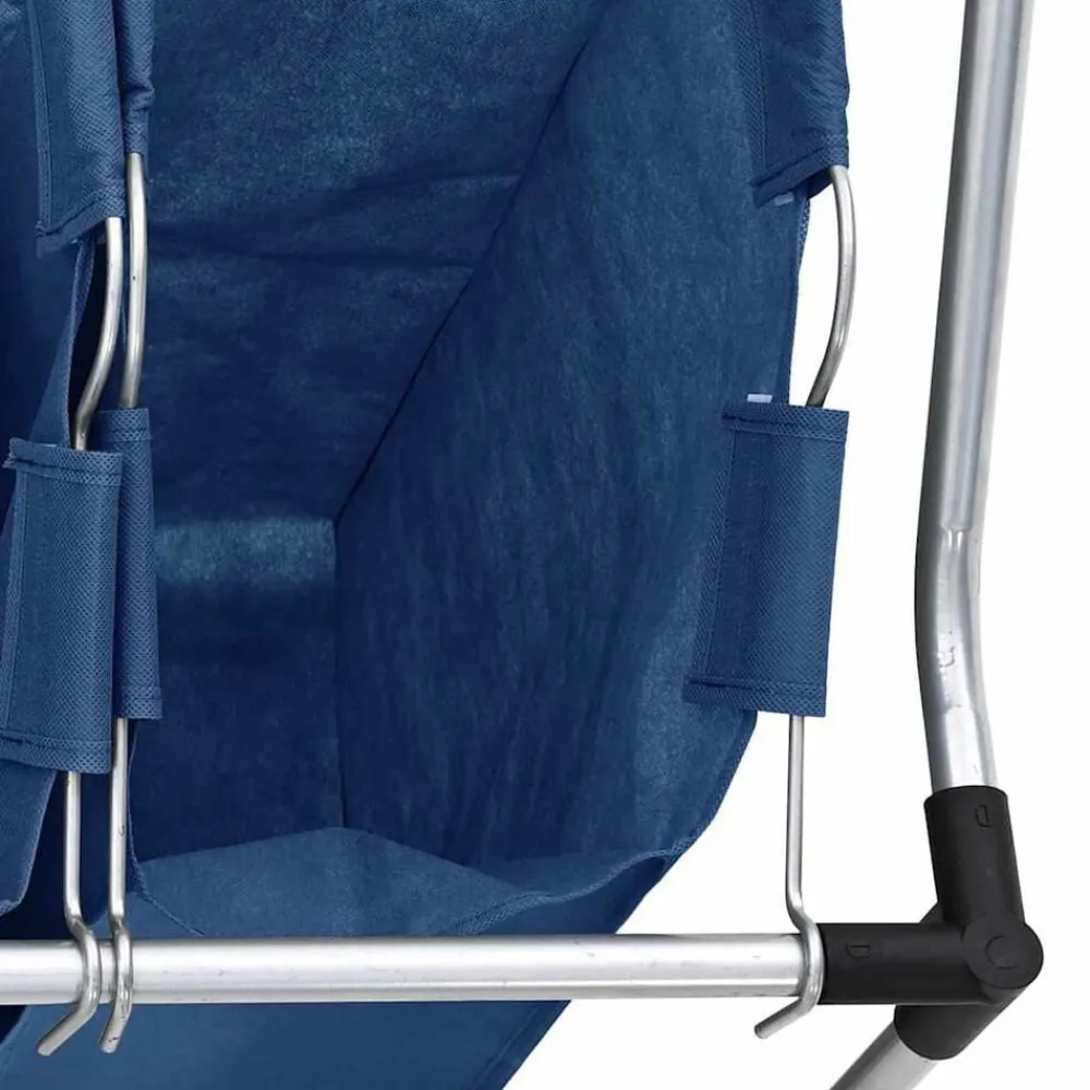vidaXL Separador de colada con 4 bolsas acero Azul Outlet