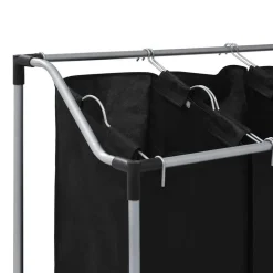 vidaXL Productos Del Hogar-Separador de colada con 3 bolsas acero
