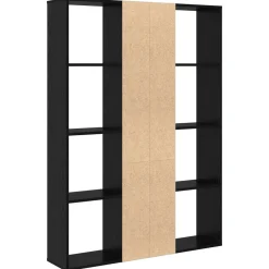 vidaXL Separador de habitaciones 100 x 24 x 140 cm Roble negro Clearance