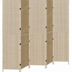vidaXL Divisores De Ambientes-Separador de habitaciones 242 x 180 cm ratán sintético