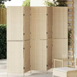 vidaXL Divisores De Ambientes-Separador de habitaciones 242 x 180 cm ratán sintético