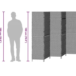 vidaXL Divisores De Ambientes-Separador de habitaciones 242 x 180 cm ratán sintético