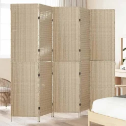 vidaXL Divisores De Ambientes-Separador de habitaciones 242 x 180 cm ratán sintético