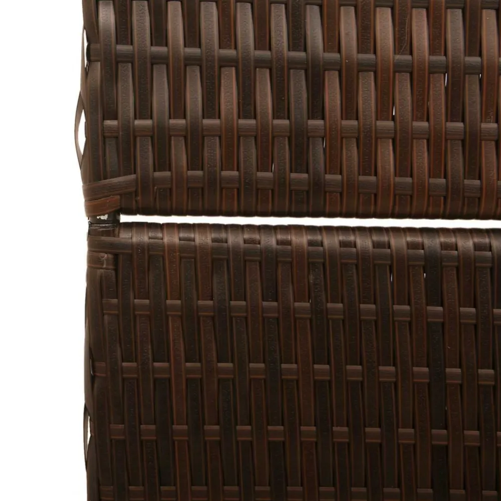 vidaXL Separador de habitaciones Marrón 146 x 180 cm ratán sintético Marrón Clearance