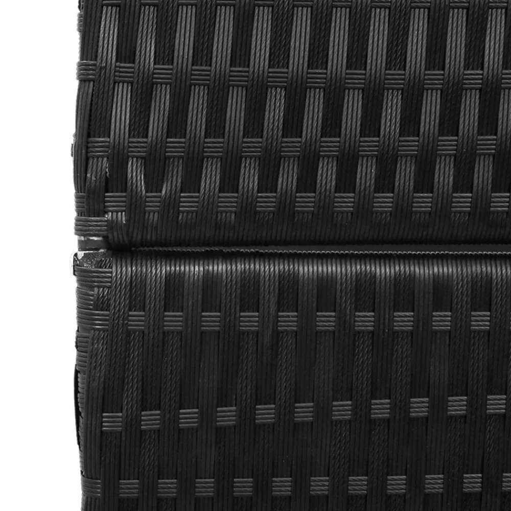 vidaXL Separador de habitaciones 146 x 180 cm ratán sintético Negro Outlet