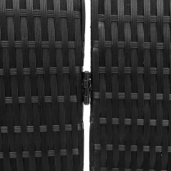 vidaXL Separador de habitaciones 146 x 180 cm ratán sintético Negro Outlet