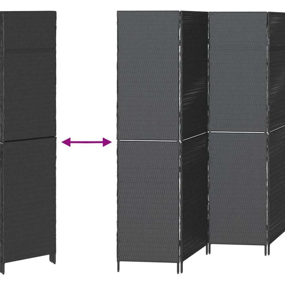 vidaXL Divisores De Ambientes-Separador de habitaciones 195 x 180 cm ratán sintético