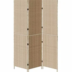 vidaXL Separador de habitaciones 147 x 180 cm ratán sintético Beige Discount