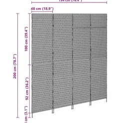 vidaXL Separador de habitaciones 195 x 180 cm ratán sintético Beige Online