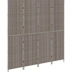 vidaXL Separador de habitaciones 195 x 180 cm ratán sintético Gris Sale