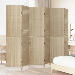 vidaXL Separador de habitaciones 292 x 180 cm ratán sintético Beige Hot