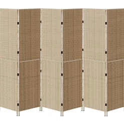 vidaXL Separador de habitaciones 292 x 180 cm ratán sintético Beige Hot