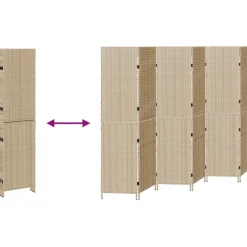 vidaXL Separador de habitaciones 292 x 180 cm ratán sintético Beige Hot
