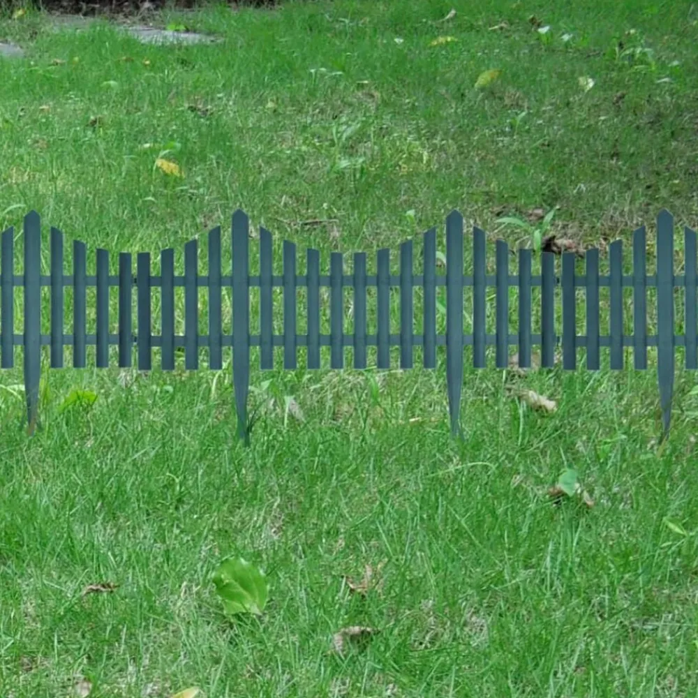 vidaXL Vallas De Jardín-Separadores de césped 17 uds 10 m