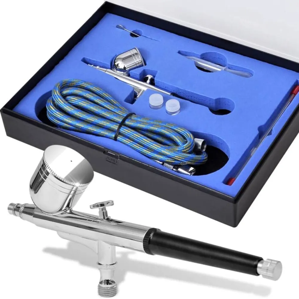 vidaXL Ser de aerógrafo boquillas 0,2 / 0,3 / 0,5 mm Outlet