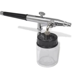 vidaXL Ser de aerógrafo con jarra de vidrio boquillas 0,2 /0,3/0,5 mm