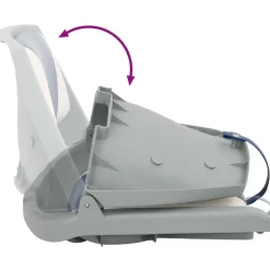 vidaXL Set asientos plegables para barco 2 uds con cojín blanco y azul Azul y blanco Hot