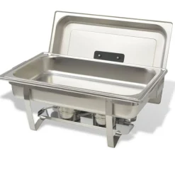 vidaXL Cocina Y Comedor-Set calentador de comida para buffet 2 piezas acero inoxidable