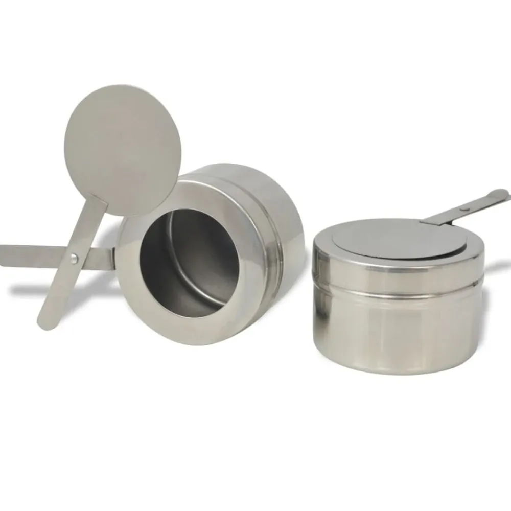 vidaXL Cocina Y Comedor-Set calentador de comida para buffet 2 piezas acero inoxidable