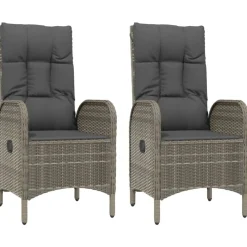 vidaXL Muebles De Jardín-Set comedor de jardín 3 piezas con cojines ratán sintético