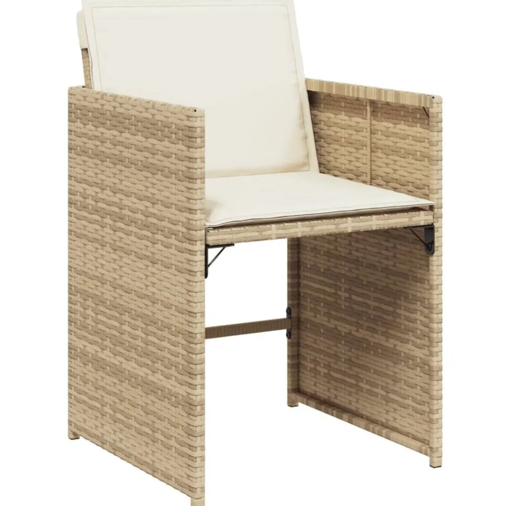 vidaXL Muebles De Jardín-Set comedor de jardín 9 pzas con cojines ratán sintético