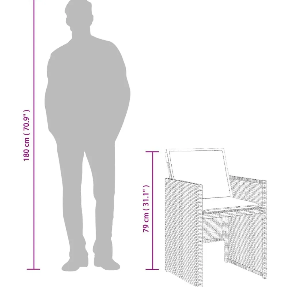 vidaXL Muebles De Jardín-Set comedor de jardín 5 pzas con cojines ratán sintético beige