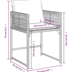 vidaXL Muebles De Jardín-Set comedor de jardín 5 pzas con cojines ratán sintético beige