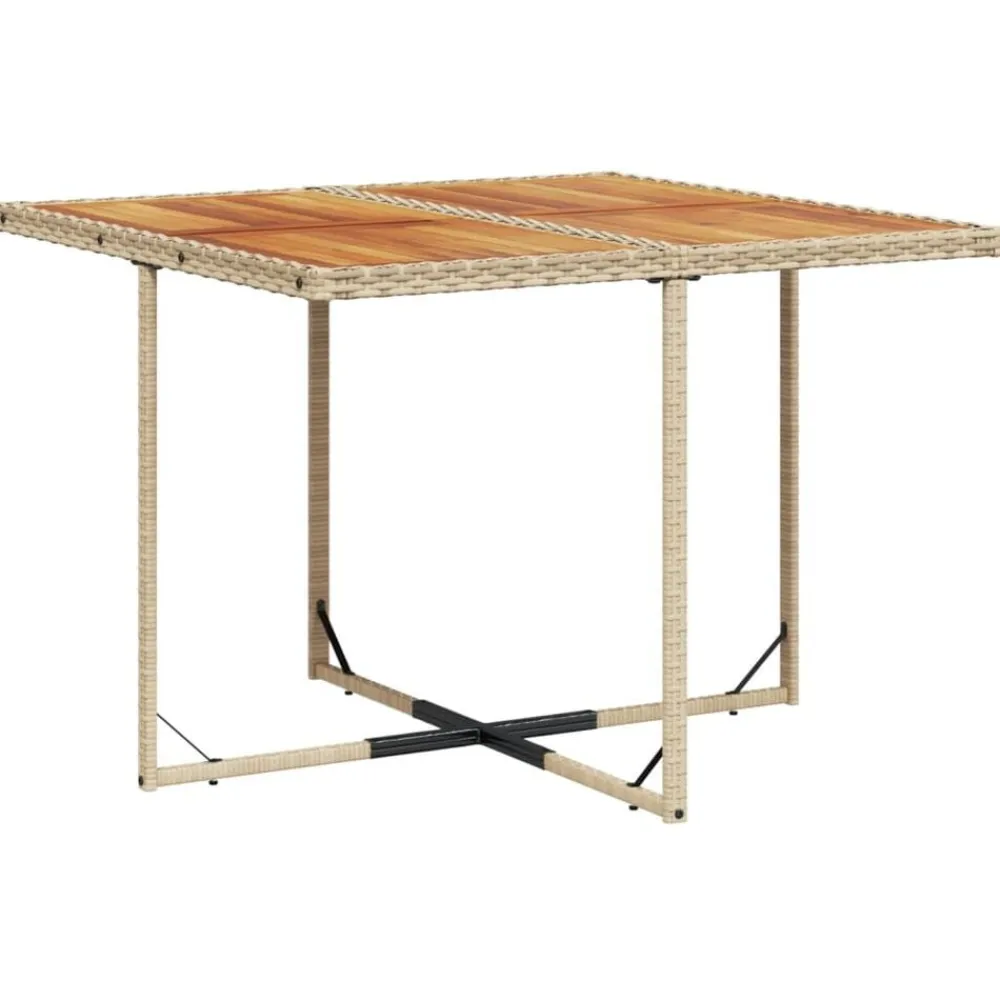vidaXL Muebles De Jardín-Set comedor de jardín 5 pzas con cojines ratán sintético beige