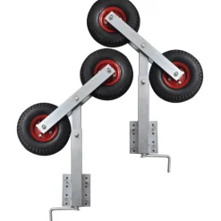 vidaXL Piezas Y Accesorios Para Vehículos-Set de 2 soportes de doble rueda de remolque de barco 59-84 cm