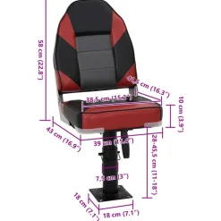 vidaXL Vehículos-Set de asientos plegables para barco 2 uds con respaldo alto