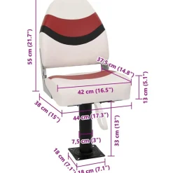 vidaXL Vehículos-Set de asientos plegables para barco 2 uds con respaldo alto