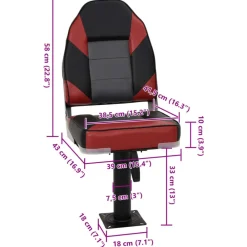 vidaXL Vehículos-Set de asientos plegables para barco 2 uds con respaldo alto