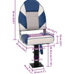 vidaXL Vehículos-Set de asientos plegables para barco 2 uds con respaldo alto