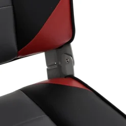 vidaXL Set de asientos plegables para barco 2 uds con respaldo alto Rojo y negro Discount