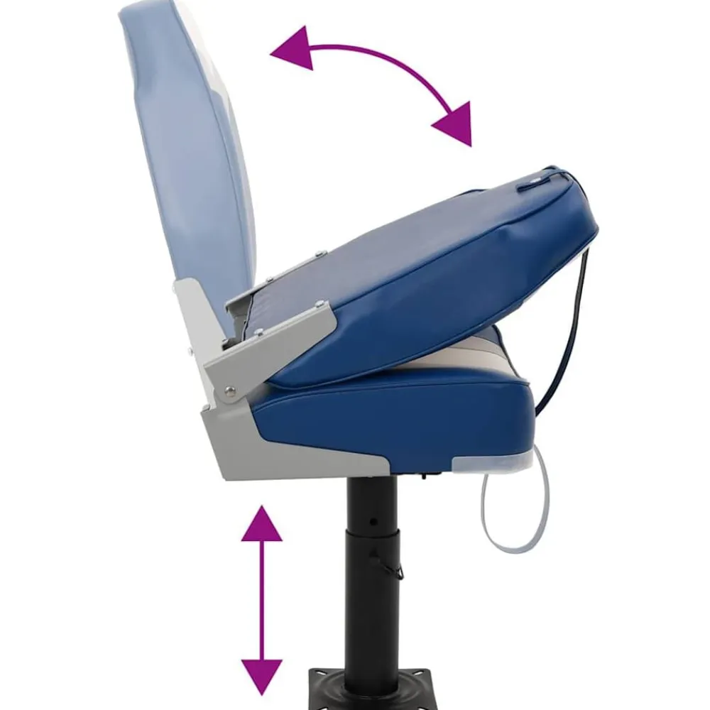 vidaXL Piezas Y Accesorios Para Vehículos-Set de asientos plegables para barco 2 uds con respaldo alto