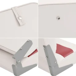 vidaXL Vehículos-Set de asientos plegables para barco 2 uds con respaldo alto