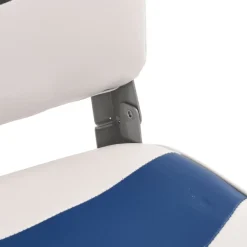 vidaXL Set de asientos plegables para barco 2 uds con respaldo alto Blanco y azul Sale