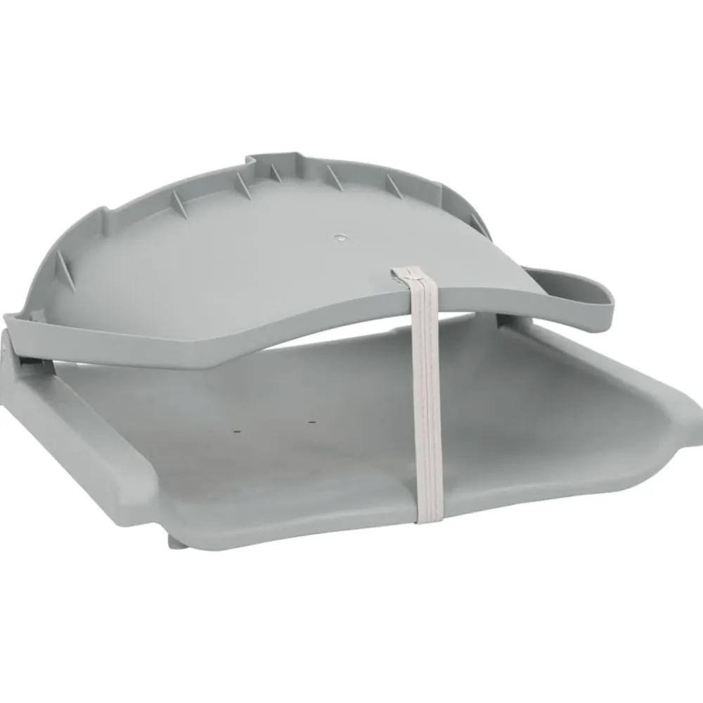 vidaXL Set de asientos plegables para barco 2 uds Gris