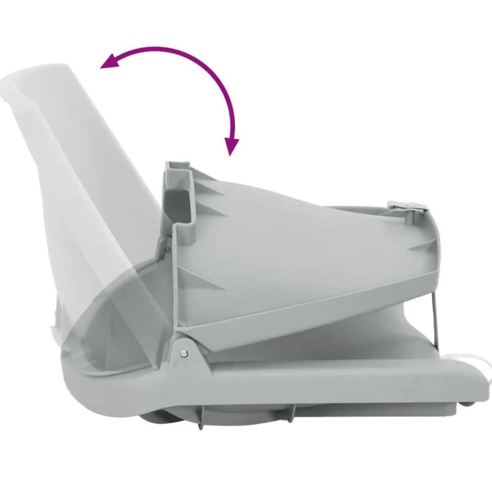 vidaXL Set de asientos plegables para barco 2 uds Gris
