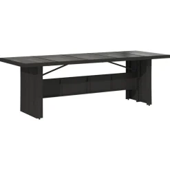 vidaXL Muebles De Jardín-Set de comedor de jardín 7 pzas y cojines ratán sintético negro