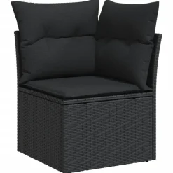 vidaXL Muebles De Jardín-Set de comedor de jardín 7 pzas y cojines ratán sintético