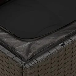 vidaXL Muebles De Jardín-Set de comedor de jardín 7 pzas y cojines ratán sintético