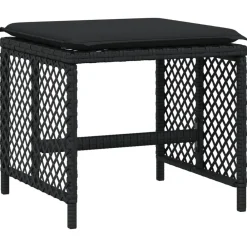 vidaXL Muebles De Jardín-Set de comedor de jardín 9 pzas y cojines ratán sintético