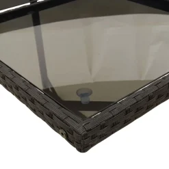 vidaXL Muebles De Jardín-Set de comedor de jardín 9 pzas y cojines ratán sintético
