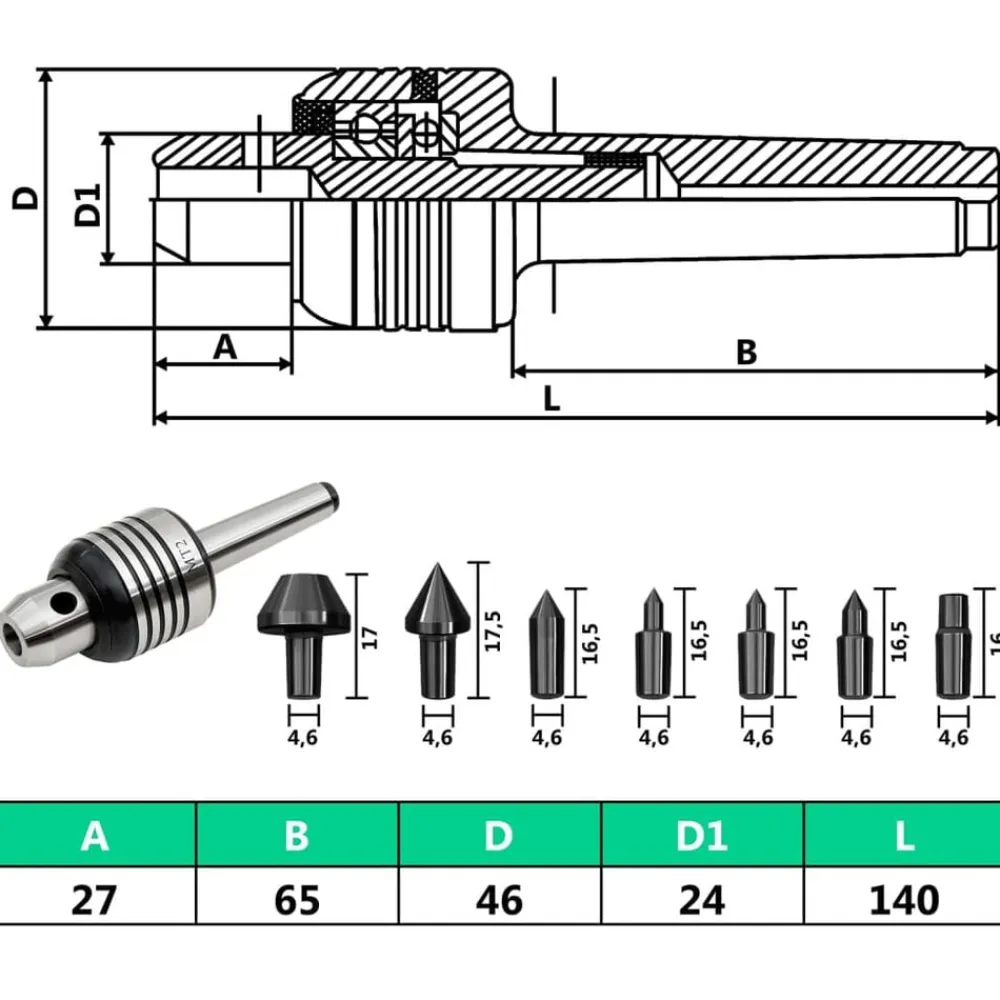 vidaXL Set de contrapuntos rotativos 10 piezas MT2