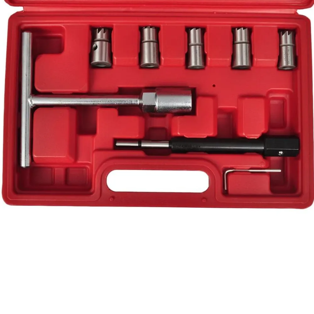 vidaXL Equipo & Herramientas De Taller-Set de cortadores de conjunto de inyector diesel 7 piezas