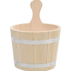 vidaXL Set de cubeta y cucharón para sauna madera maciza de pino Hot